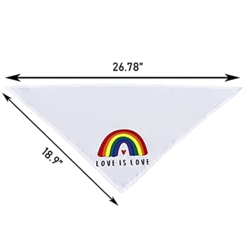 Tinsow 2 Pcs Gay Pride Rainbow Bandanas for Pets