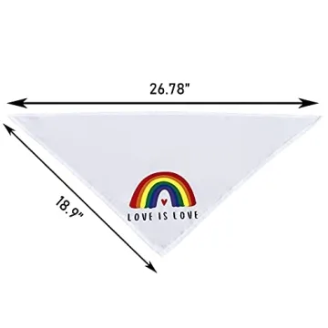 Tinsow 2 Pcs Gay Pride Rainbow Bandanas for Pets