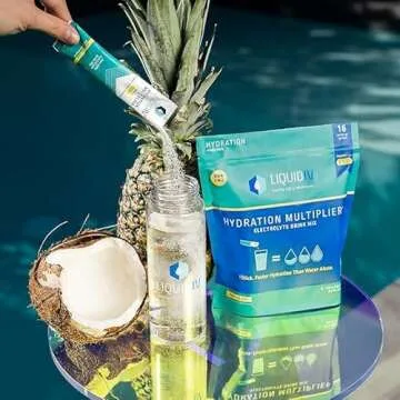 Liquid I.V. Hydration Multiplier - Pina Colada - Hydration Powder Packets | Electrolyte Drink Mix | Easy Open Single-Serving Stick | Non-GMO | 16 Sticks
