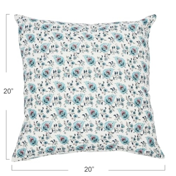 Creative Co-Op 20" Square Cotton Paisley Pillow Cover