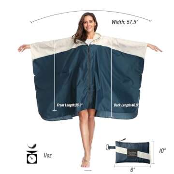 SaphiRose Waterproof Rain Poncho for All Genders - Stylish & Durable