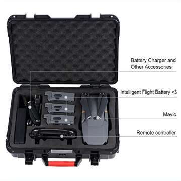 Smatree 10.2L Waterproof Carrying Case Compatible for Mavic Platinum/Pro Mavic-Fly More Combo (Not f...