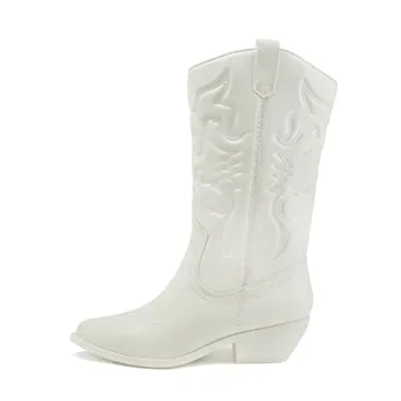 Soda Reno Women Western Cowboy Pointed Toe Knee High Pull On Boots