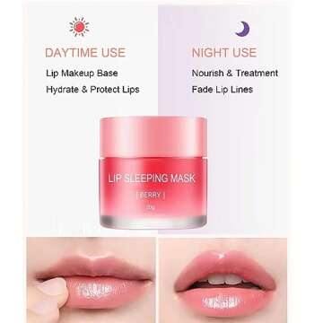 2PcsLip Sleeping Mask: Nourish, Hydrate, Vitamin C, Antioxidants, Flaky, and Night Repair Lip Balm for Chapped Cracked Dry Lips, Nourishing & Hydrating Lip Mask, 0.7 oz.