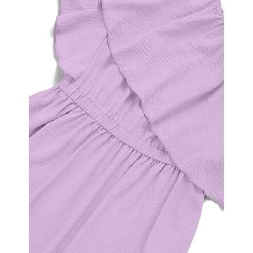 ZESICA Women's Boho Ruffle One Shoulder Maxi Dress