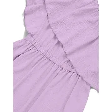 ZESICA Women's Boho Ruffle One Shoulder Maxi Dress