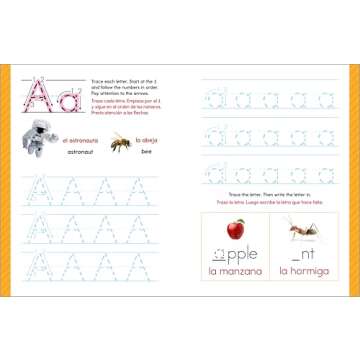 My First Bilingual Learn-to-Write Workbook: English-Spanish Bilingual Practice for Kids: Line Tracing, Letters, Numbers, and More! (My First Preschool Skills Workbooks)