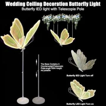 ZLPOWER Butterfly Floor Lamp for Romantic Weddings & Events