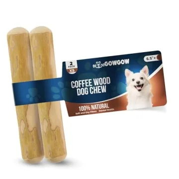 GOWGOW Real Coffee Wood Chews for Dogs 11-20 lbs - 100% Natural Puppy Teething Toys