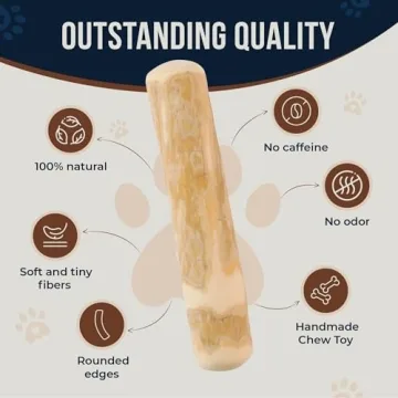 GOWGOW Natural Coffee Wood Chews for Dogs - XS 6.5"