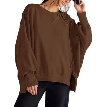 Beaully Women's Oversized Crewneck Sweatshirt - Cozy Winter 2024 Essential