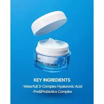 JUMISO Waterfull Hyaluronic Cream 1.69 fl.oz. / 50ml | Face Moisturizer, Hyaluronic Acid Cream for All Skin Types, Daily Deep Hydration, Mother's Day, Gift