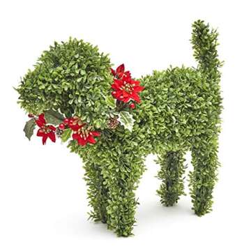 Decorative Pet Garden Statue with Interchangeable Collars for Dog Lovers