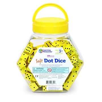 Learning Resources 200 Soft Dot Dice for Classroom Fun