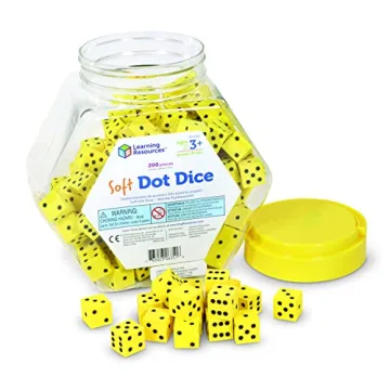 Learning Resources 200 Soft Dot Dice for Classroom Fun