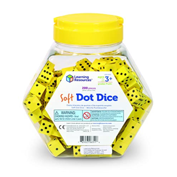 Learning Resources 200 Soft Dot Dice for Classroom Fun
