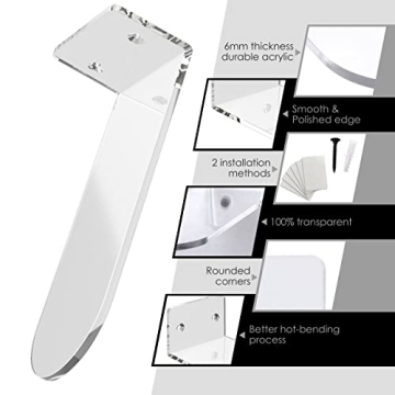 Houseables Acrylic Shoe Display - Wall Mounted Shoe Shelves