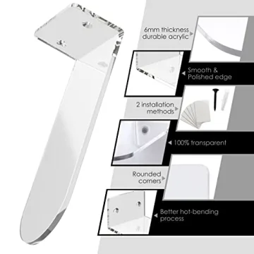 Houseables Acrylic Shoe Display - Wall Mounted Shoe Shelves
