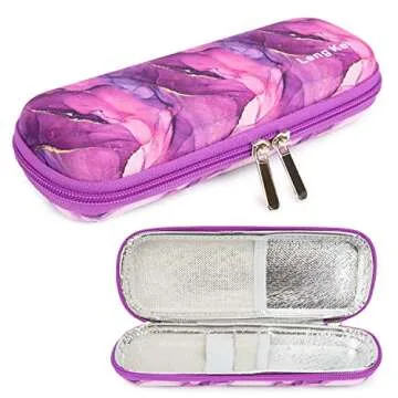 YOUSHARES Insulin Cooler Travel Case + 2 NL Ice Packs Bundle