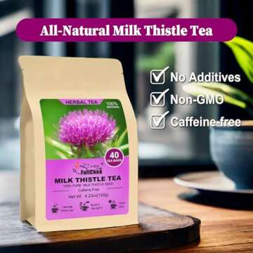 FullChea Milk Thistle Tea - Natural Herbal Tea Bags