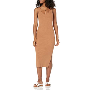 The Drop Yasmin Side Slit Midi Sweater Tank Dress - Versatile Style and Fit