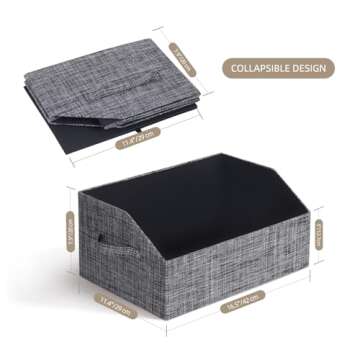 ORGMASTER Closet Organizer Bins, Fabric Storage Bins Foldable Storage Box Shelf Baskets Container Tr...
