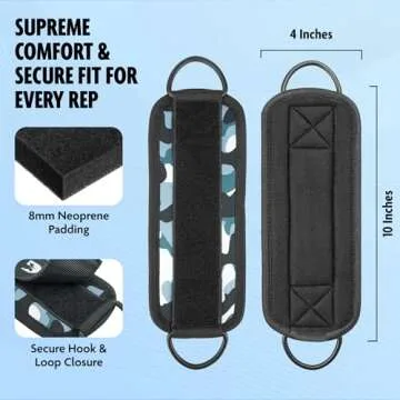 DMoose Fitness Ankle Straps for Cable Machines - One Size Fit with Premium Padding, Glute Kickback Ankle Strap for Women & Men, Cable Attachments for Gym & Booty Workouts (Grey Camo - Single)