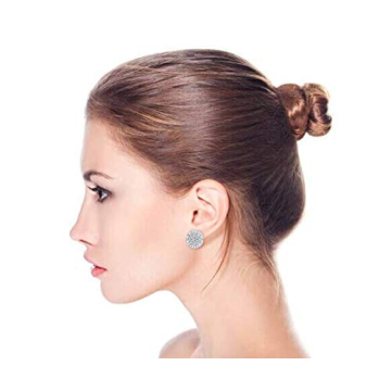 Bridal CZ Clip On Earrings for Women Non Pierced Ears