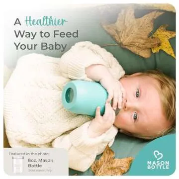 Mason Bottle 8oz Glass Baby Bottle DIY Kit - Fits Any 8oz Mason Jar - 1x Sleeve, 1x Plastic Cap, 2X Slow Flow Nipples (Ring/Lid & Jar NOT Included)