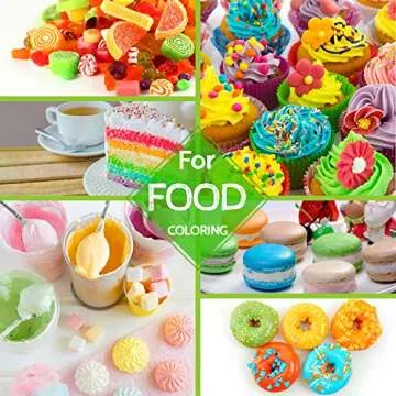 24 Color Food Coloring - Concentrated Liquid Cake Food Coloring Set for Baking, Decorating, Icing and Cooking - Rainbow Food Colors Dye for DIY Handmade Crafts Making - .25 fl. Oz. Bottles