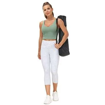 Women’s Longline Sports Bra Wirefree Padded Medium Support Yoga Bras Gym Running Workout Tank Tops (Jasmine Green, X-Large, x_l)