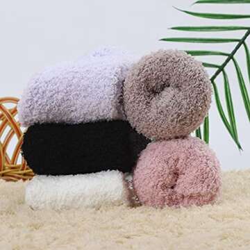 Oricordis Fuzzy Socks for Women, Soft Cozy Fluffy Plush Stocking Super Warm Thick Winter Sleep Socks...