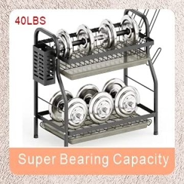 Swedecor 2 Tier Dish Drying Rack for Kitchen Counter