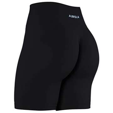 AUROLAus Seamless Scrunch Biker Shorts for Women - High Waist Activewear