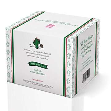 Artisanal Tequila Shot Glasses with Unique Cactus Design