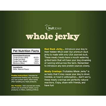 Fruitables Whole Jerky Strips Grilled Duck Dog Treats