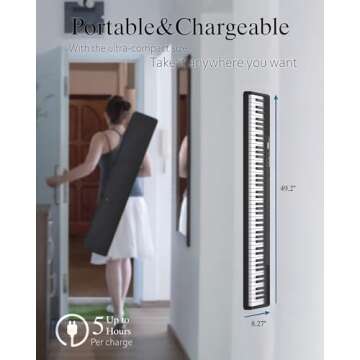 Longeye 88-Key Digital Piano for Beginners with Accessories