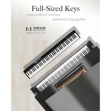 Longeye 88-Key Digital Piano for Beginners with Accessories
