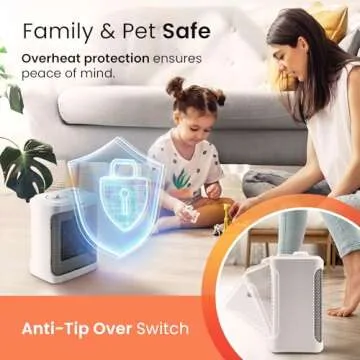 Compact Pro Breeze Electric Space Heater for Indoor Use