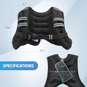 ZELUS 30lb Weighted Vest for Effective Strength Training