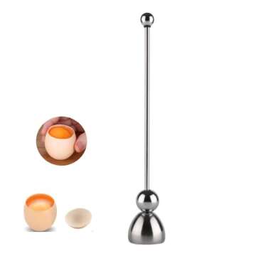 Egg Topper - Jawbush Egg Shell Opener, Stainless Steel Egg Cracker Tool for Soft or Hard Boiled Egg, Egg Separator Egg Shell Remover for Hard Raw Boiled Eggs