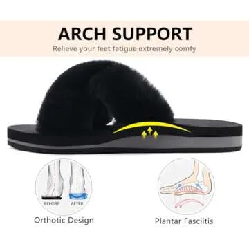 COFACE Women’s Fuzzy Slides: Chic & Comfortable Footwear