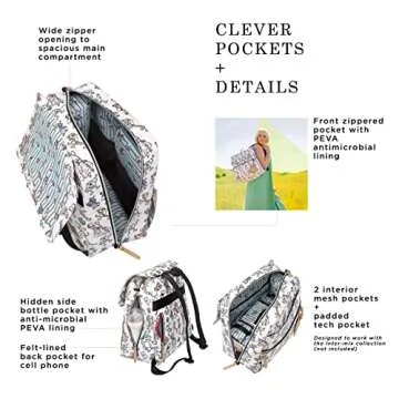 Petunia Pickle Bottom Meta Backpack, Pixar Playday, Unisex, Laptop Backpack, Stylish, Spacious, Diaper Bag, Backpack Organizer, Easy to Clean, Carry