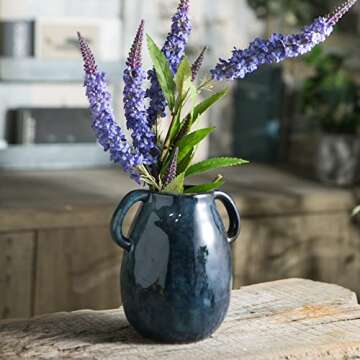 Tanvecle Blue Ceramic Vase - Stylish Home Decor