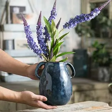 Tanvecle Blue Ceramic Vase - Stylish Home Decor