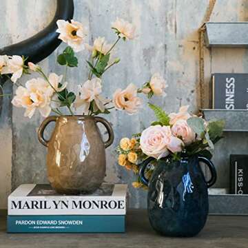 Tanvecle Blue Ceramic Vase - Stylish Home Decor