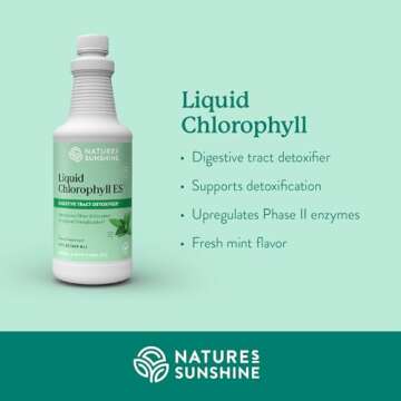 Nature's Sunshine Liquid Chlorophyll Extra Strength - Immunity Support, Detox & Cleanse, Chlorophyll Liquid Drops with Spearmint Oil, Natural Energy Boost, Internal Deodorant - 16 Fl Oz