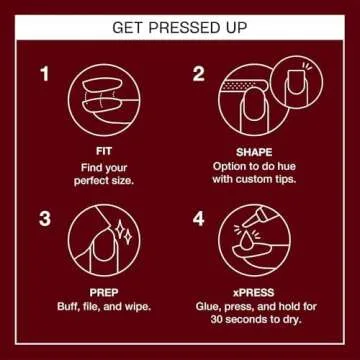 OPI xPRESS/ON Press on Nails | Short Round Dark Solid Nail Art Press On Nails | With Nail Glue | Long Lasting, Reusable, Non-damaging