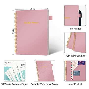 Undated Weekly Planner for Goals and Tasks