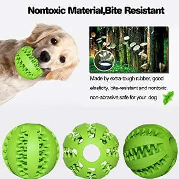 Idepet Dog Toy Ball - Durable & Safe Treat Dispensing Ball